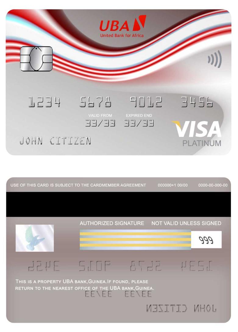 Guinea UBA bank visa platinum card